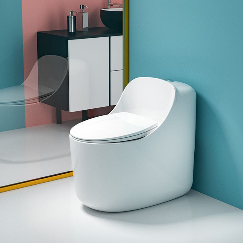 Modern Ceramic Flush Toilet Floor Mounted Urine Toilet with Seat for Washroom