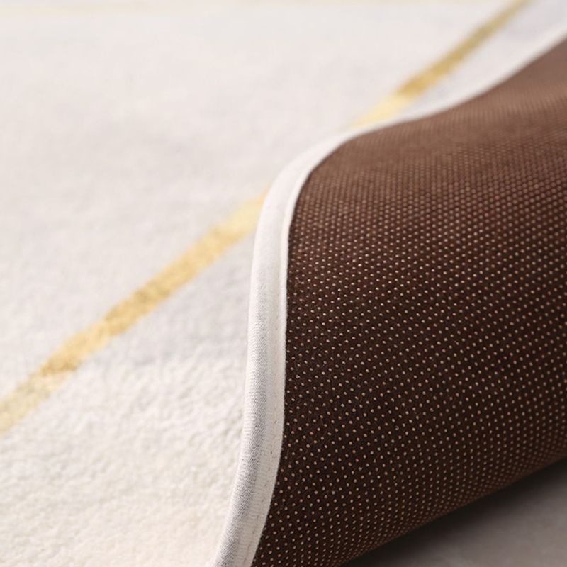 Beige Modern Rug Polyester Color Piece Area Rug Washable Rug for Living Room