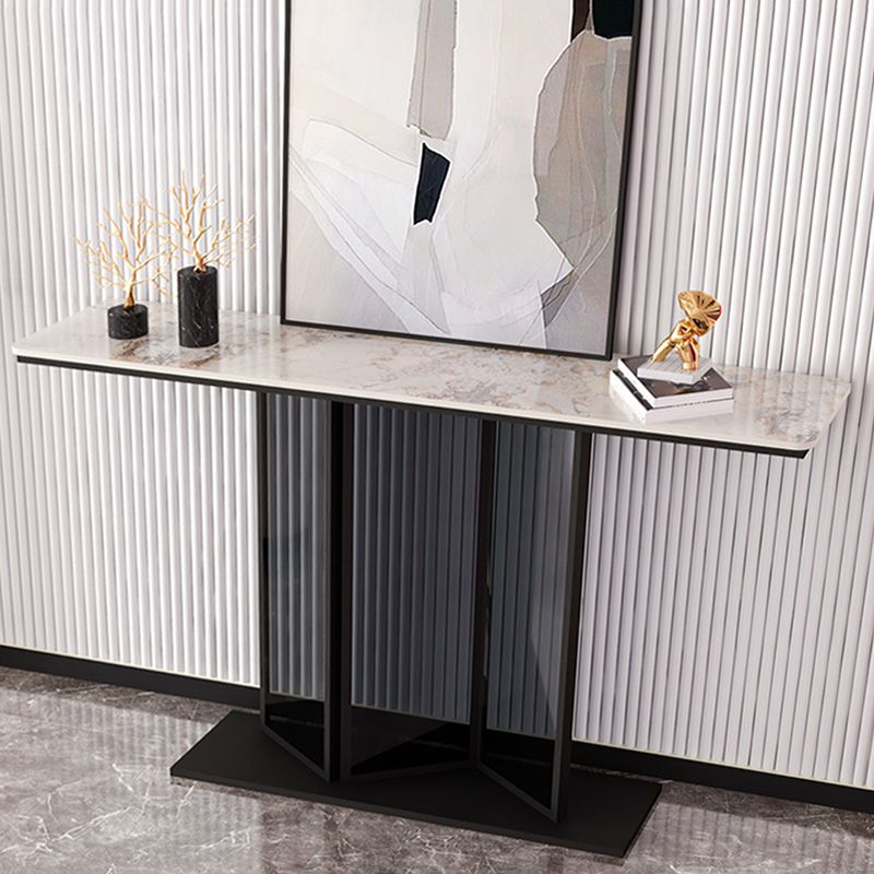 Contemporary Slate Console Table 11.8" W Scratch Resistant Console
