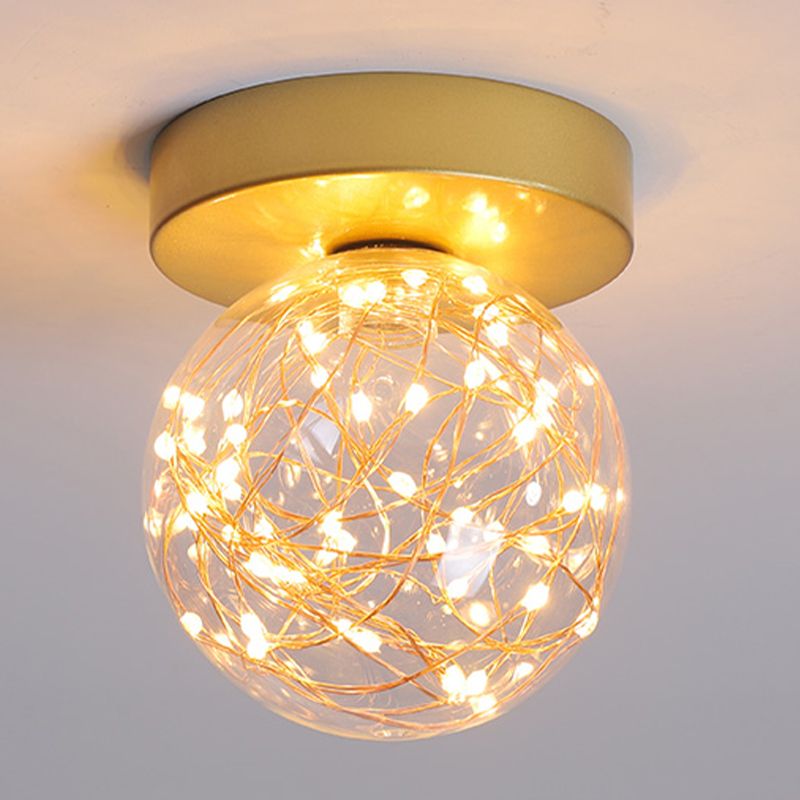 Modernism Flush Mount Ceiling Light Glass Flush Light for Corridor
