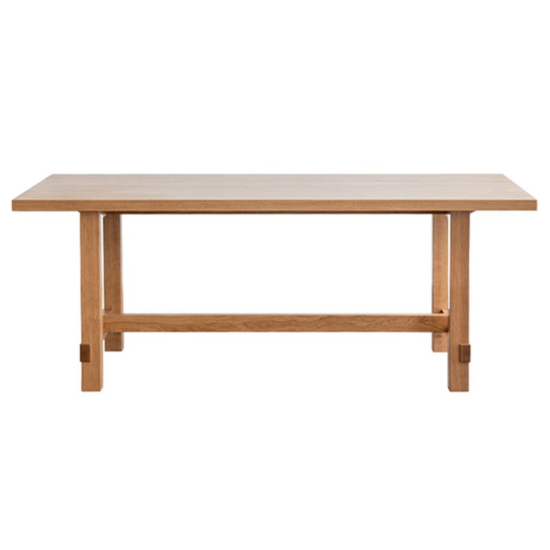 Modern Rectangle Wood Dining Table Solid Wood Base for Dining Room