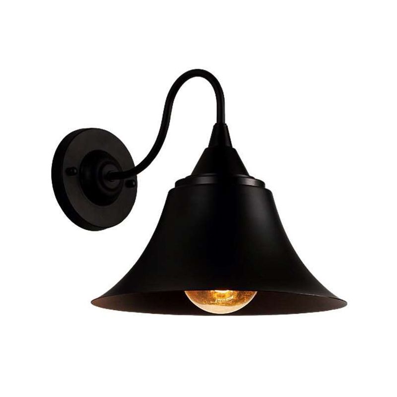 Fun a monte industriale a monte industriale di foglie di illuminazione a parete ombreggiata in metallo