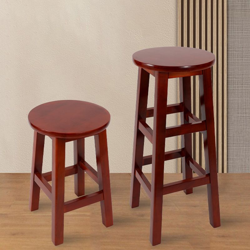 Modern Style Bar Stool Solid Wood Backless Bar Stools for Dining Room