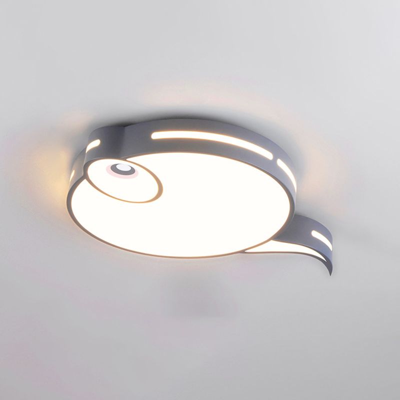Tadpole Bedroom Ceiling Fixture Acrylic Led Contemporary Flush Mount Light in Gray/Blue/Pink
