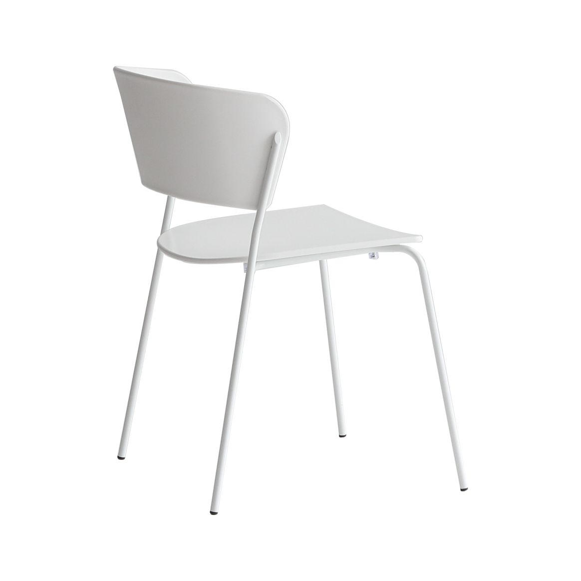 Contemporary Metal Stackable Chairs Kitchen Dining Room Open Back Side Chair