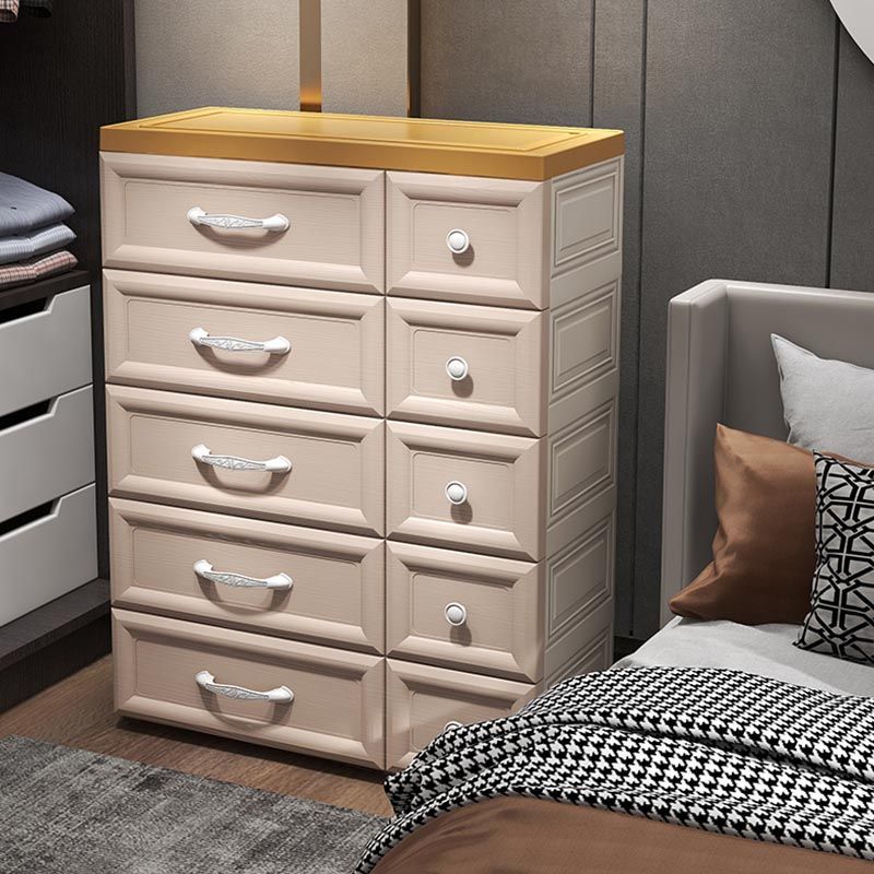10-drawer Storage Cabinet Contemporary Plastic Wardrobe Armoire