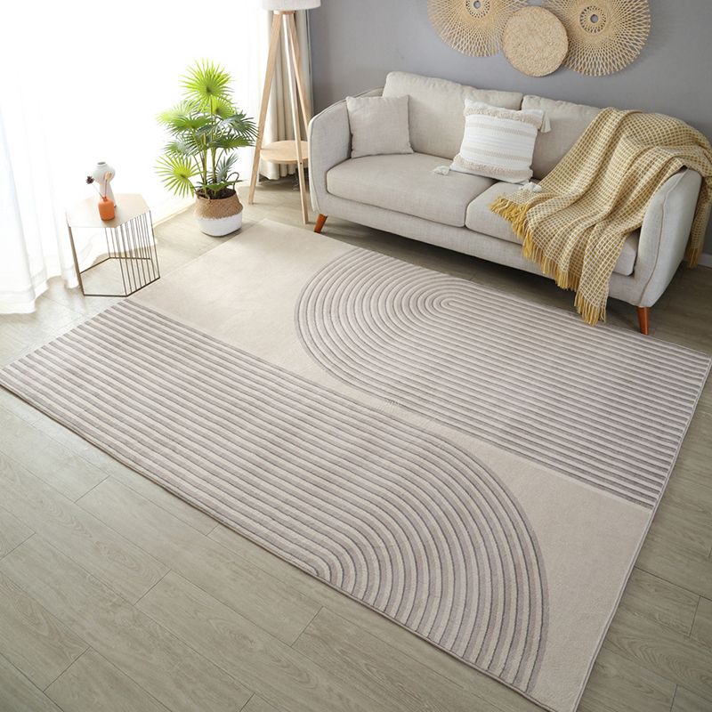 Simplicity Carpet Contemporary Polyester Rug Washable Indoor Rug for Home Decor