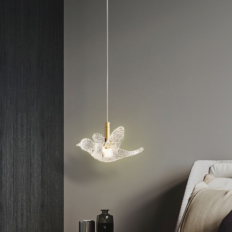 Klein bed ophanging verlichtingsarmatuur Acryl Minimalistische LED LED DOWN -verlichting hanger in messing