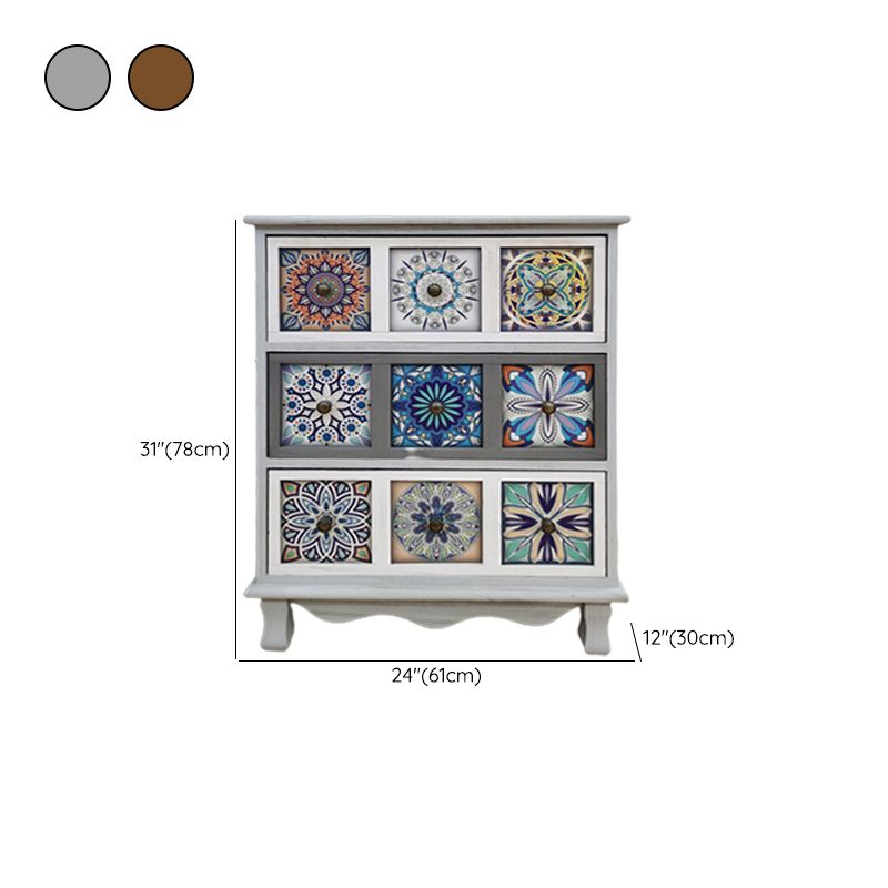 Bedroom Nautical Vertical Storage Chest Wooden Chest with Drawers