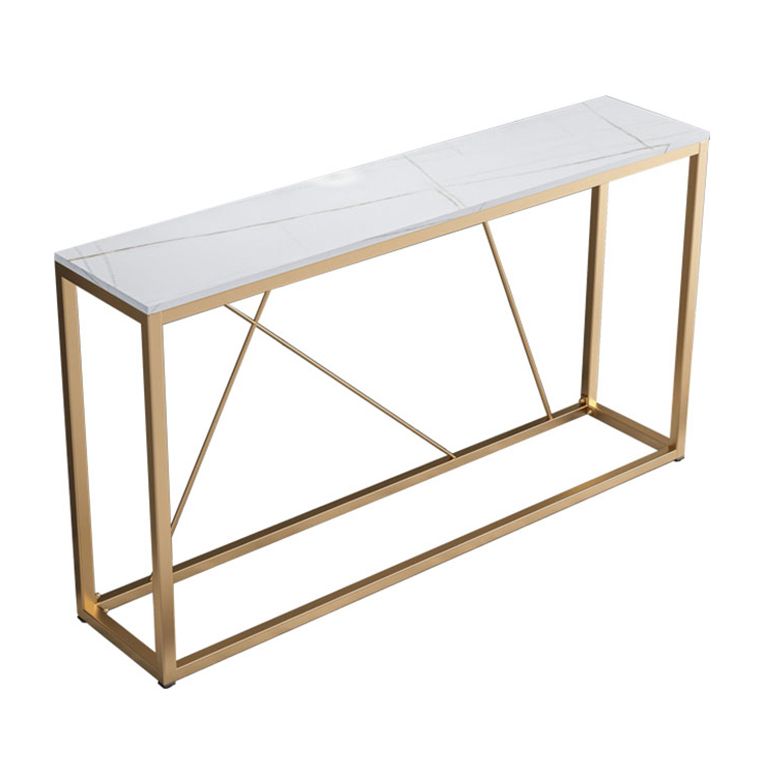 Contemporary Rectangle End Table Antique Finish Console Sofa Table
