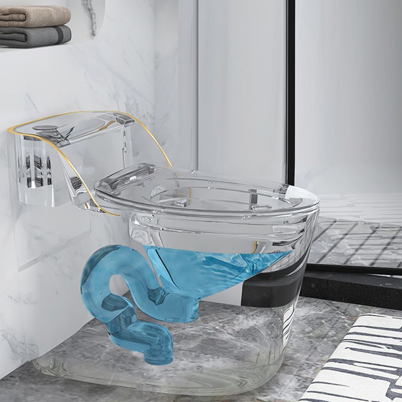 Modern Seat Included Flush Toilet One-Piece White Urine Toilet for Bathroom