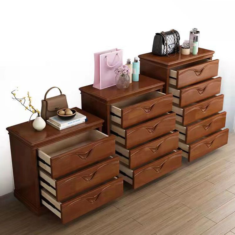 Brown 16.14" Wide Modern Accent Chest Wooden Chest with Drawers