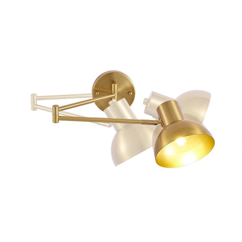 Single Golden/Black/Grey Contemporary Wall Mounted Sconce Metallic Wall Light for Foyer