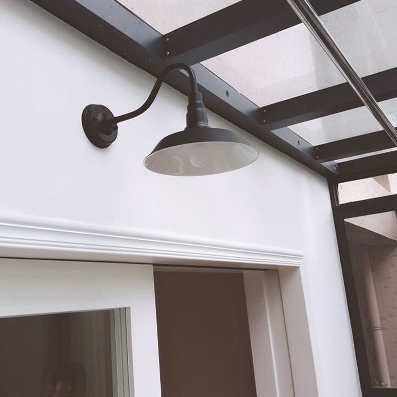 Industrial Style Barn Light Wall Sconce Metal 1 Light Sconces for Outdoor