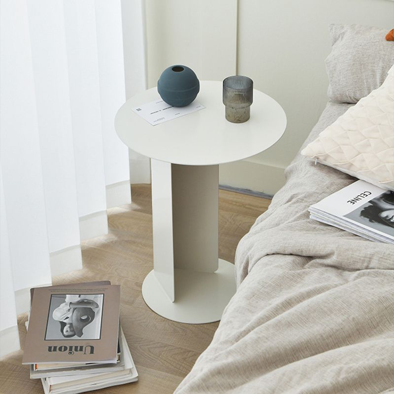 Mid-century Modern Round Side Table 19.68-inch Pedestal End Table