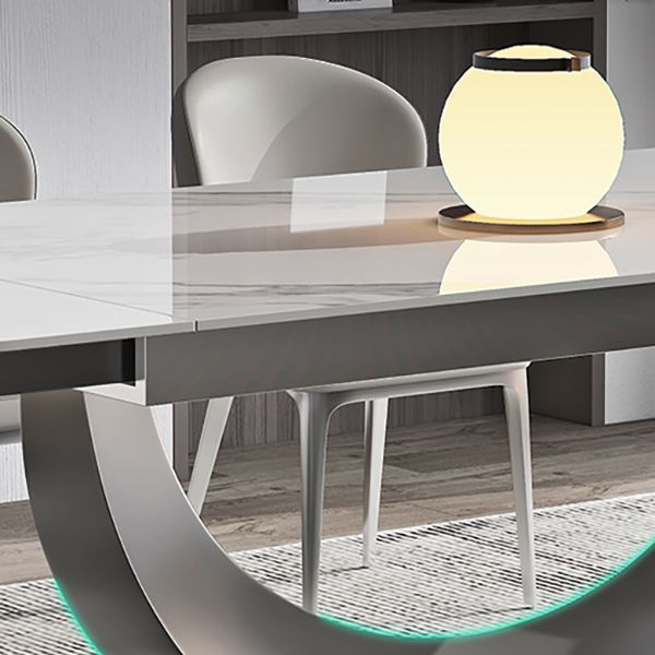 Designer Style 1/4/5/7 Pieces Dining Set Sintered Stone Table with Leather Chairs