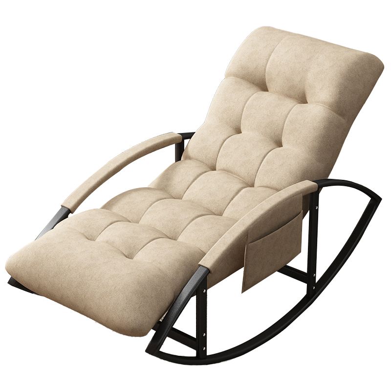 Simple Style Lazy Sofa Chair Balcony Iron Base Rocking Chair