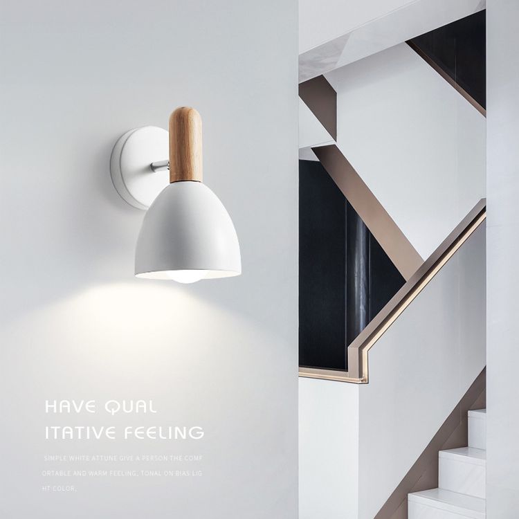 Nordic Simplicity Dome Wall Mounted Lamps Metallic Wall Mount Light Fixture for Bedroom