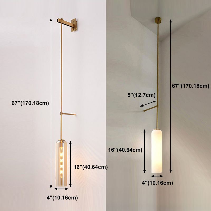 Moderne Wandhalterung Licht 1 Licht Wandleuchte mit Glasschatten für Schlafzimmer