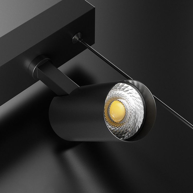 Metal Cylinder Hanging Lights Modern Multi Lights Pendant Light Fixtures in Black