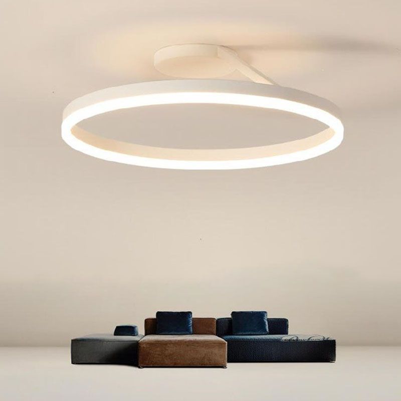 Acryl semi-inbouw verlichtingsarmaturen ovale ring moderne eenvoud slaapkamer plafond inbouwlampen