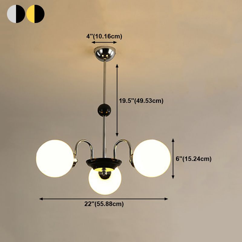 Modern Hanging Pendant Lights Simplicity Style Glass Shade Chandelier Light