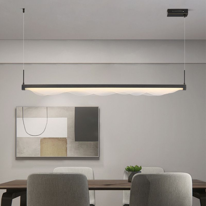 Estilo moderno lineal isla light light metal 1- luz colgante de la isla ligera
