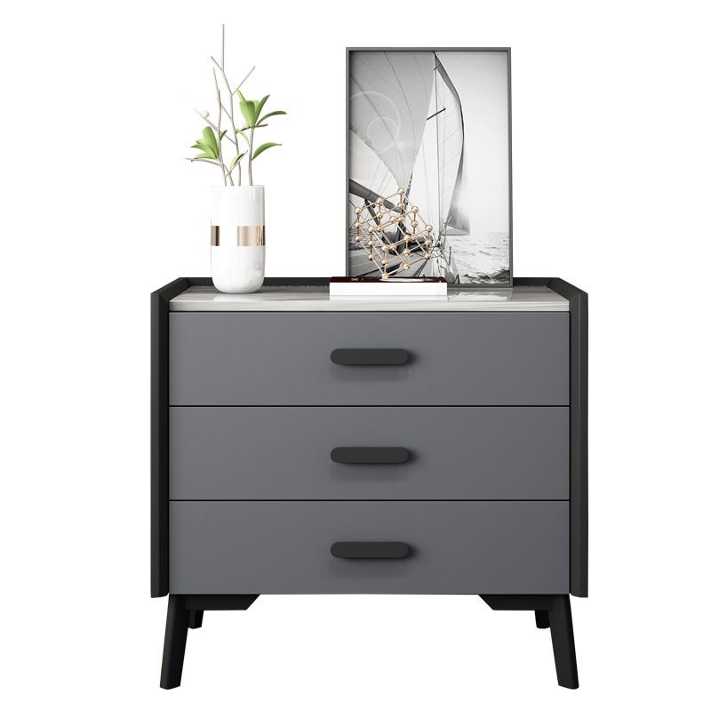 Classic Glam Stone Top Dresser Vertical Storage Chest with Drawer for Bedroom