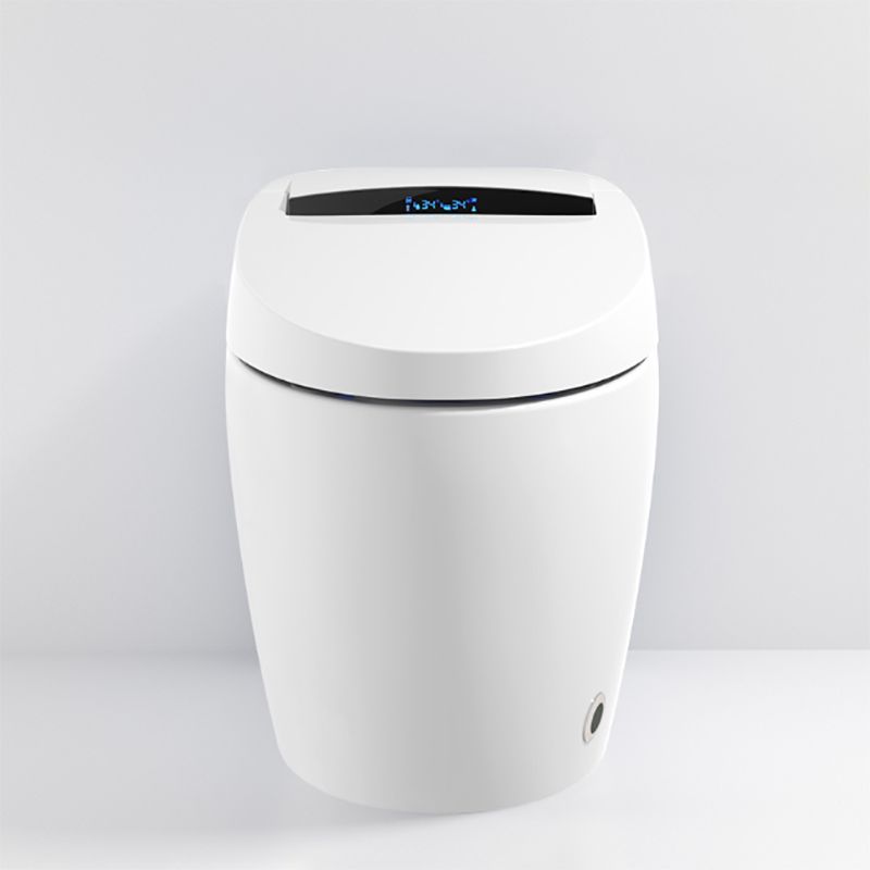 Contemporary Floor Standing Bidet Foot Sensor Elongated Heated Seat White