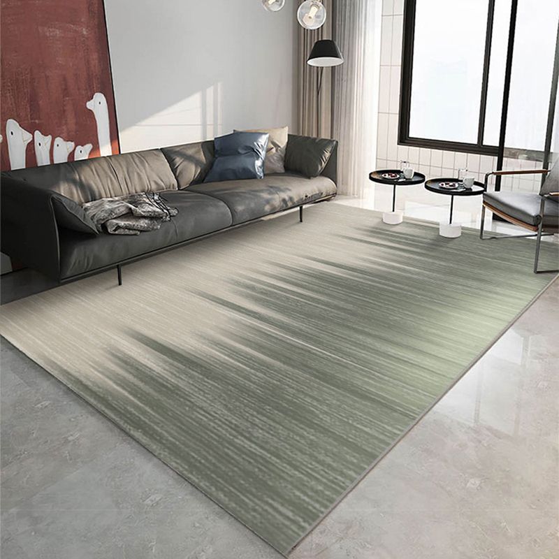 Postmodern Abstract Area Rug Green Polyester Rug Washable Indoor Carpet for Home Decoration