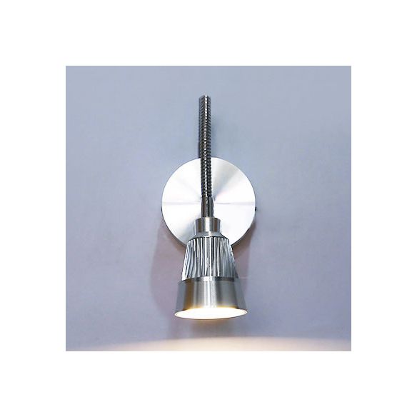 Verchromte konische Wandlampe Moderne LED -Metall Verstellbarer Lesen Wandleuchten in warm/weißer Beleuchtung