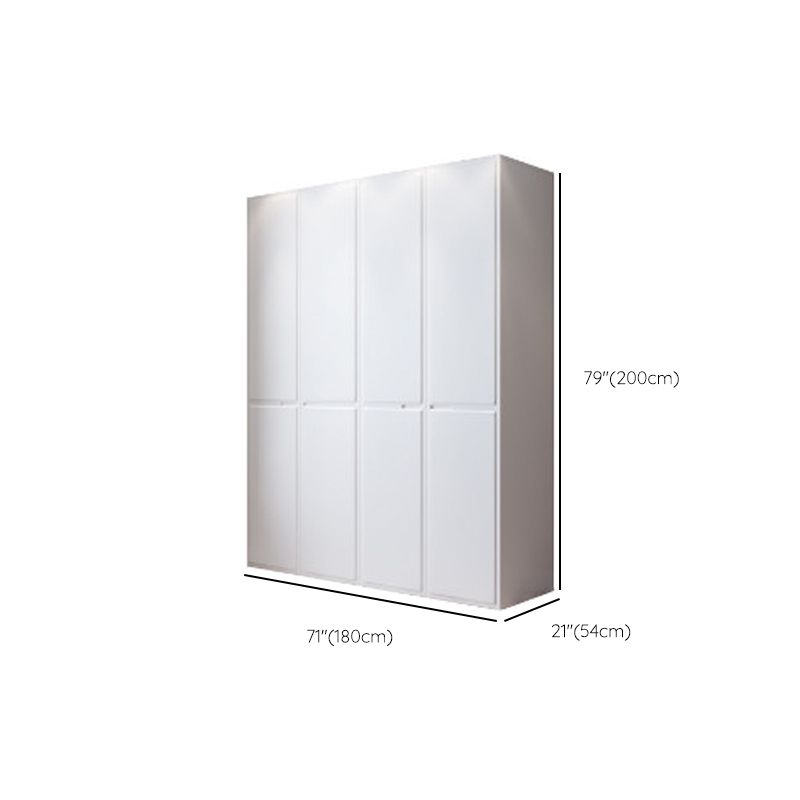 Engineered Wood Wardrobe Cabinet with Garment Rod Modern Wardrobe Closet