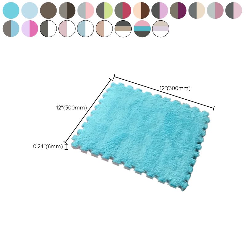 Fade Resistant Carpet Tile Solid Color Interlocking Carpet Floor Tile