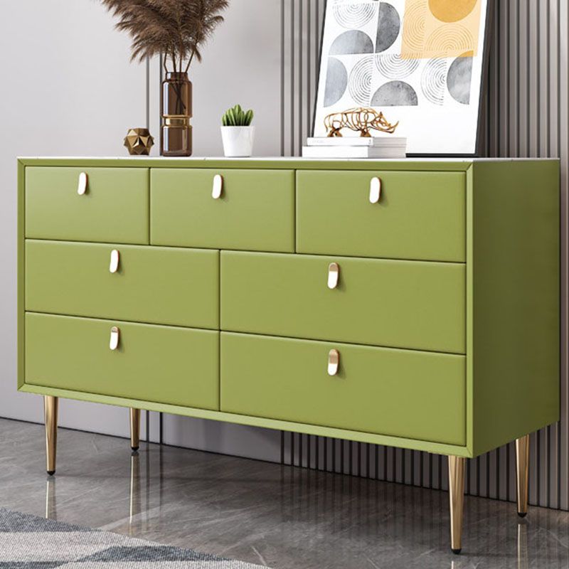 15.6-inch Width Glam Dresser Stone Storage Chest with 7 Drawers
