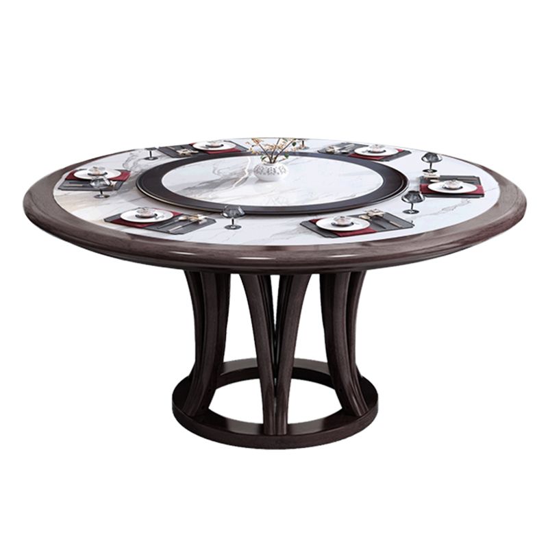 Rubberwood Frame Dinette Table Traditional Round Indoor Dining Table
