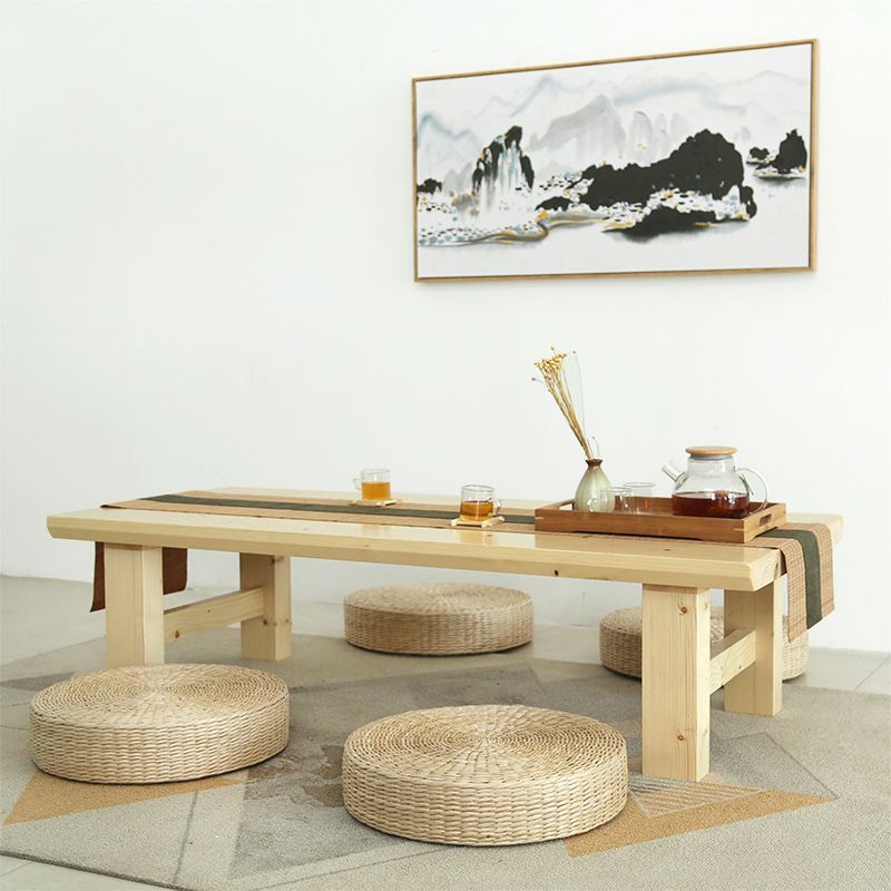 Contemporary Solid Wood Coffee Table 4 Legs Coffee Cocktail Table