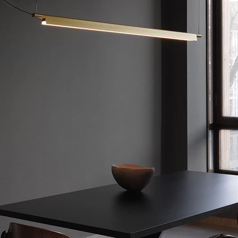 Illuminazione a sospensione lineare luci isola sospesa il lampadario moderno a pendente moderno
