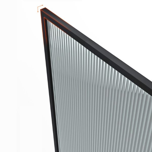 Metal and Glass Shower Door Simple Inline Black Shower Bath Door