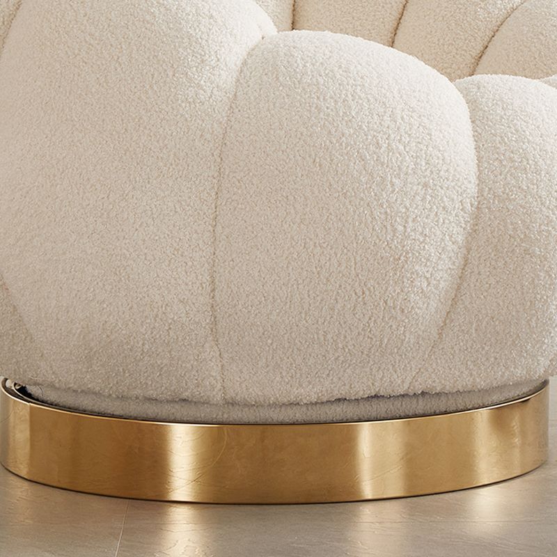 2 Seater 27.5"H Microfiber / Lamb Fleece Sloped Arm Sofa for Living Room