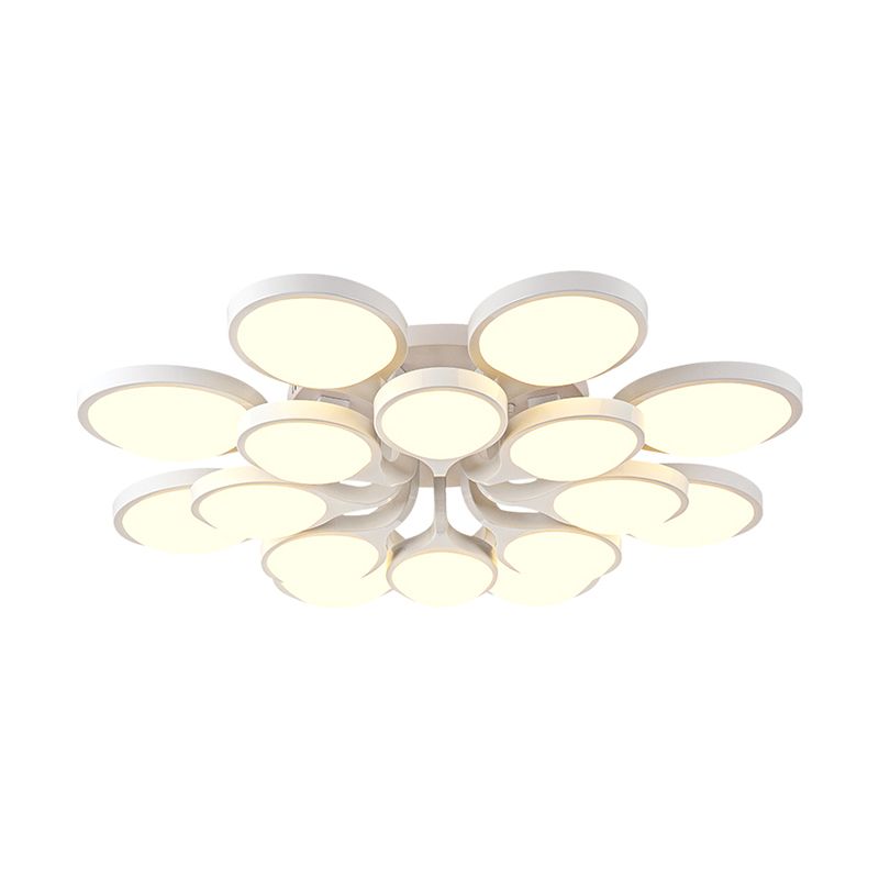 Minimalismo moderno Sputnik lámpara de techo acrílico sombra montaje empotrado luz para sala de estar