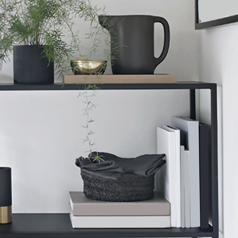 Contemporary Iron Console Table with Shelf and Sled Base,31 inch