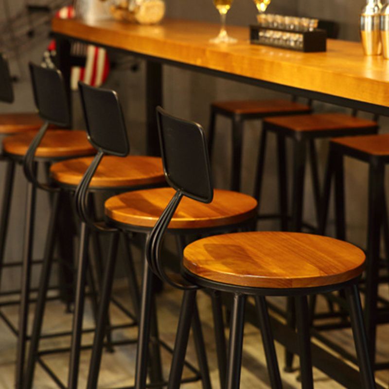 Low Back Dining Stools Contemporary Bar Stools with Metal Base