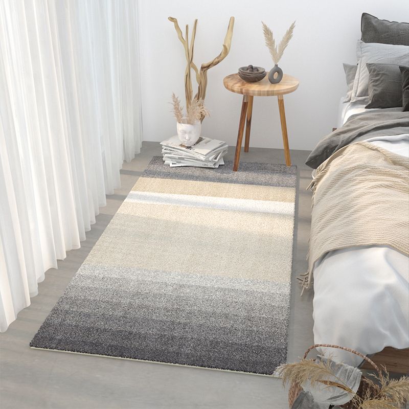Colorful Modern Area Carpet Color Block Polyester Area Rug Easy Care Washable Rug for Bedroom