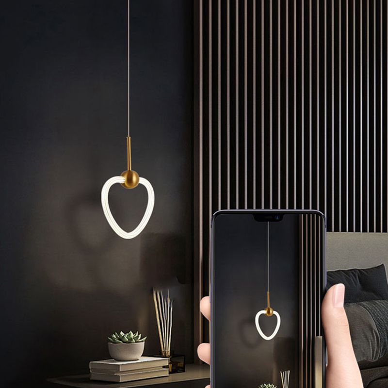 Modern Gold Pendant Light Metal Geometric Hanging Pendant for Living Room