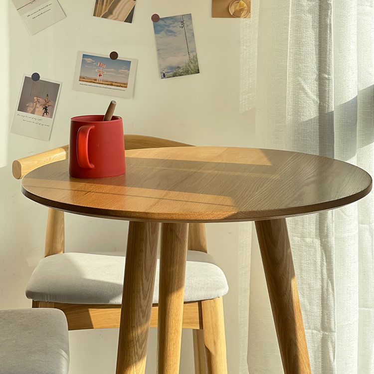 Indoor Modern Bar Dining Table Round Shape Solid Wood Bar Table