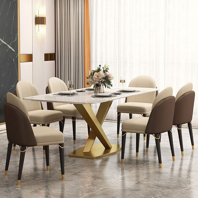 Glam Indoor Side Chair with Ash Wood Legs Matte Finish Dining Chair for Home