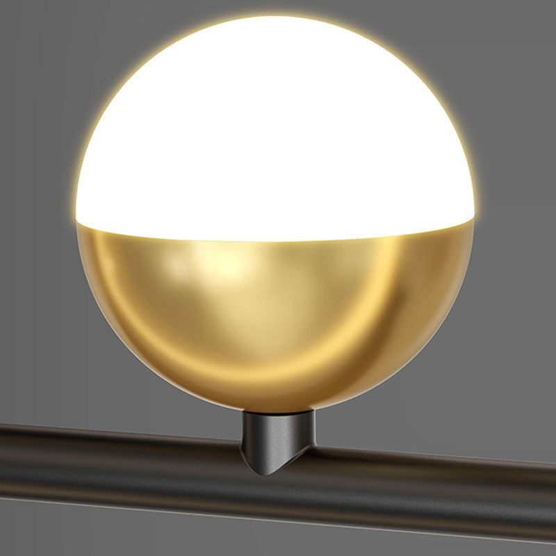 Iluminación colgante lineal luces colgantes contemporáneas para isla de cocina con sombra de metal