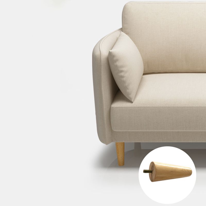 Linen Contemporary Standard Square Arm Sofa for Living Room, Apartment