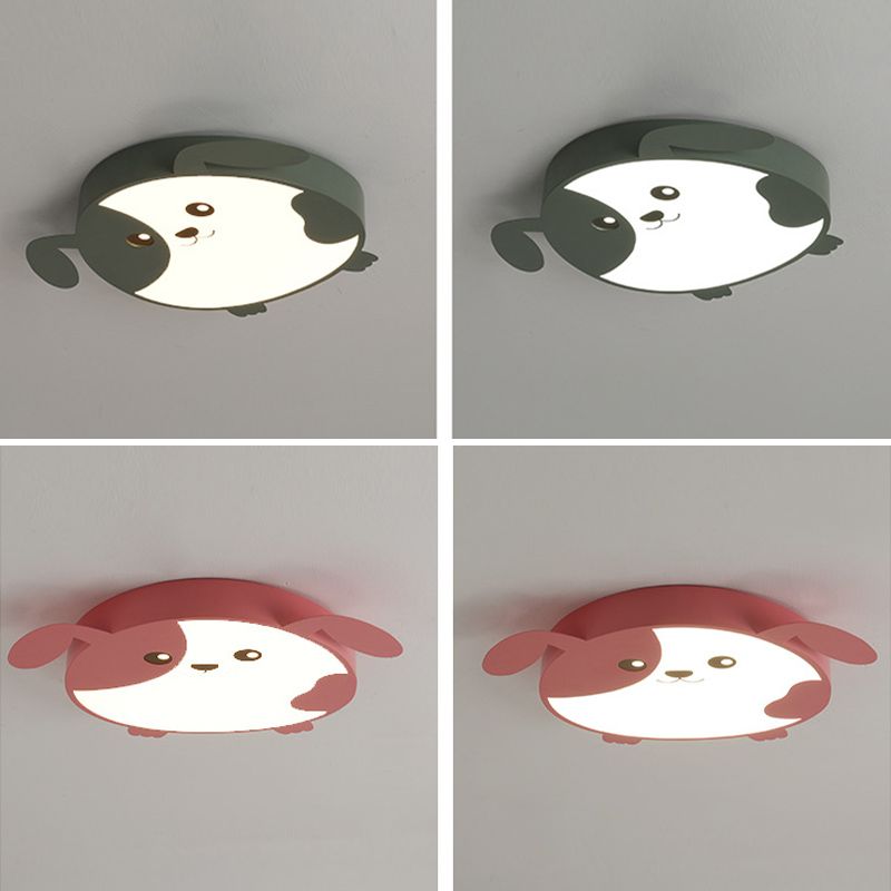 Mignon chiot LED encastré lumière minimaliste métal enfants chambre encastré plafonnier
