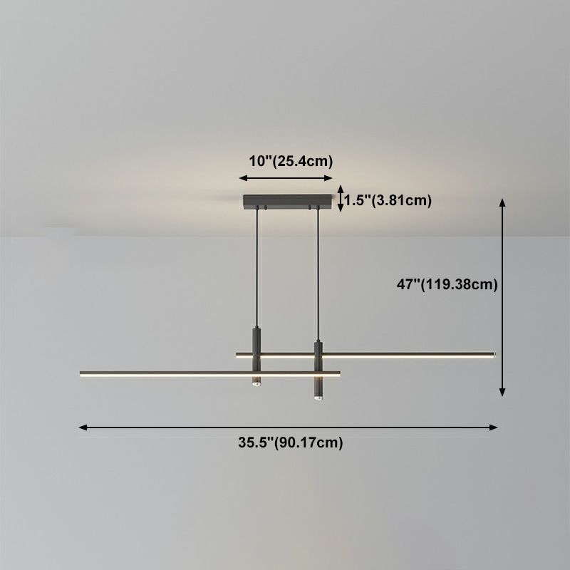 Luz colgante colgante de metal de la isla múltiple moderna para el comedor de la sala de estar